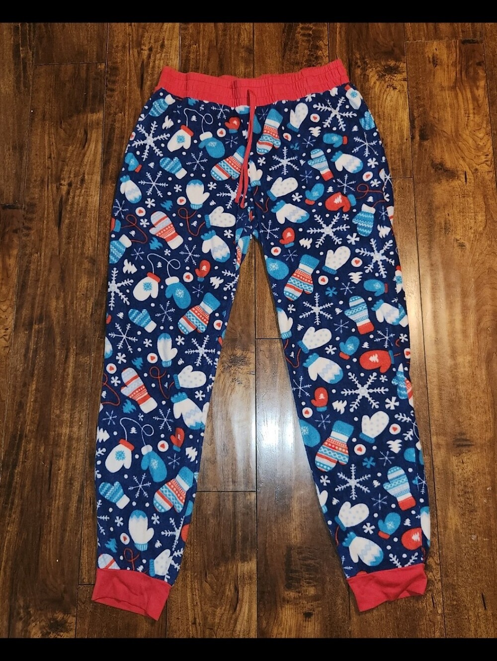 Joe Boxer Winter Mittens Snowflake Pajama Pants Women's M